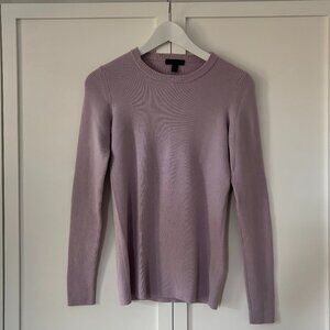 J.CREW stretch ribbed merino wool lavender sweater (size S)